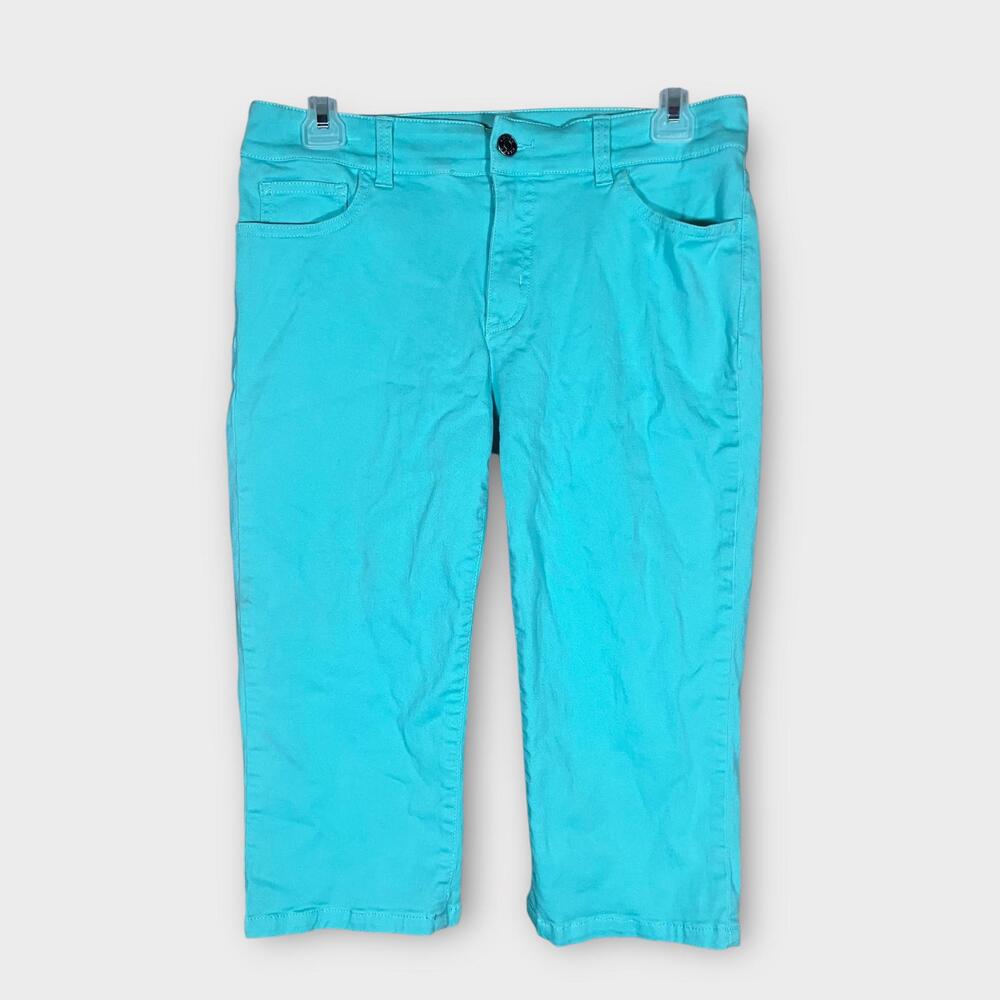 Chaps Ralph Lauren Denim Capris Women's Size 6 Robin's Egg Blue